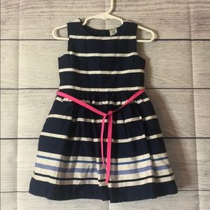 Carter dress stripes with pink tie!